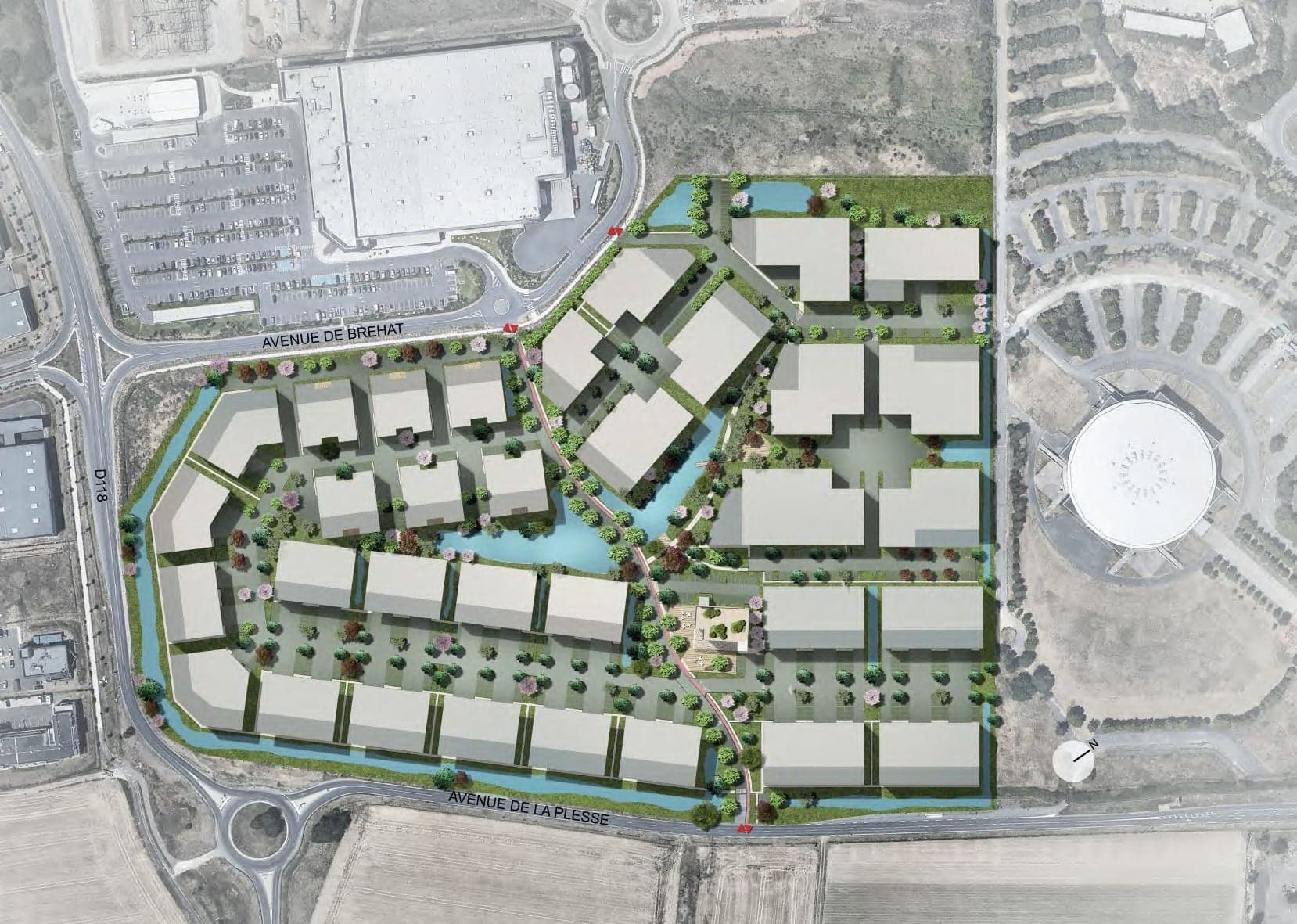 Plan de masse du nouveau parc GreenTech